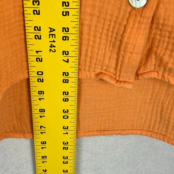 Show Me Your Mumu Johns Button Down Shirt in Orange Womens Size XS Guazy - Picture 5 of 14